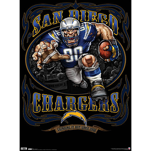 San Diego Chargers NFL Monster Wall Poster - Dragon Sports